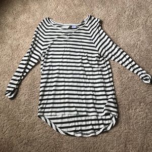 White & black striped shirt
